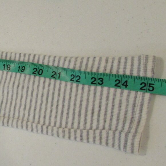 Gap Gray/White Striped Cotton StretchThermal Tee Small - Picture 14 of 16